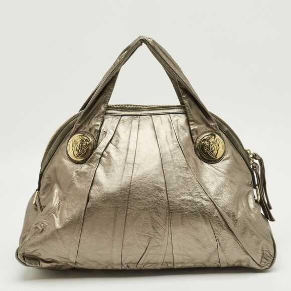 Gucci Metallic Leather Large Hysteria Satchel